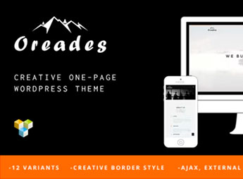 Oreades – Creative One-Page WordPress Theme