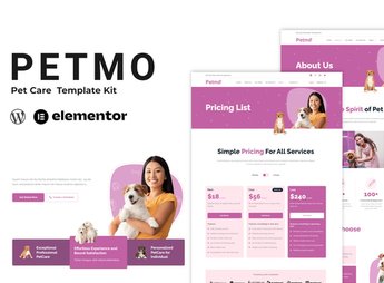 Petmo – Pet Care Elementor Template Kit