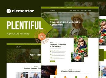 Plentiful – Agriculture Farming Elementor Template Kit