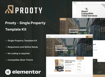Prooty – Single Property Elementor Template Kit