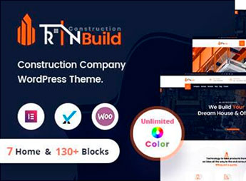 RinBuild – Construction Building Company WordPress Theme + RTL