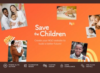 Save the Children – Charity WordPress Theme With Donations