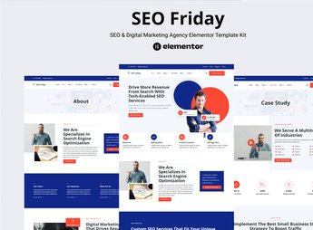 SEO Friday – SEO & Digital Marketing Agency Elementor Pro Template Kit