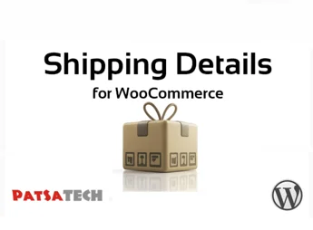 Shipping Details Plugin for WooCommerce