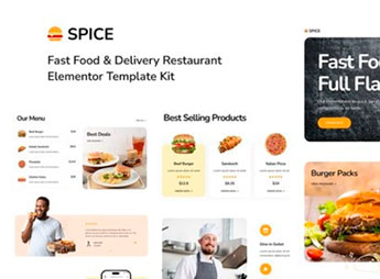 Spice – Fast Food & Delivery Restaurant Elementor Template Kit