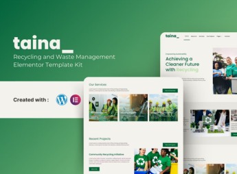 Taina – Recycling & Waste Management Elementor Template Kit