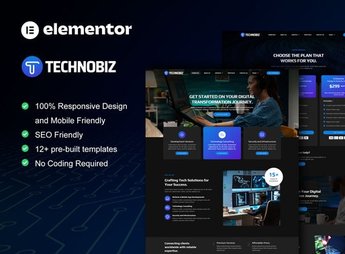 TechnoBiz – IT Solutions & Services Elementor Pro Template Kit