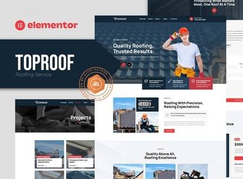 Toproof – Roofing Service Elementor Template Kit