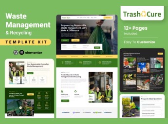 Trashcure – Waste Management & Recycling Service Elementor Template Kit