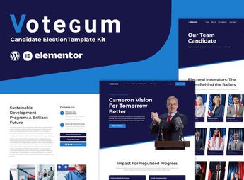Votegum – Candidate Election Elementor Template Kit