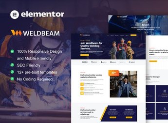 WeldBeam – Welding Services & Industrial Elementor Template Kit