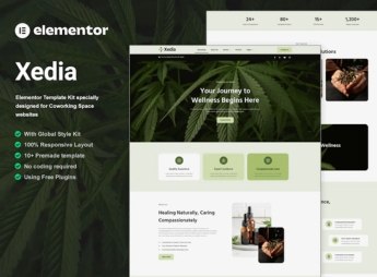 Xedia – Medical Marijuana Elementor Template Kit