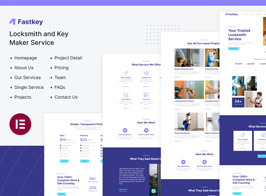 Fastkey | Locksmith and Key Maker Service Elementor Template Kit