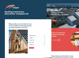 Gogos – Roofing Contractor Elementor Template Kit