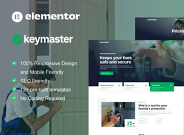 KeyMaster – Locksmith & Key Maker Service Elementor Template Kit