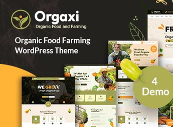 Orgaxi – Organic food and fram WordPress Theme