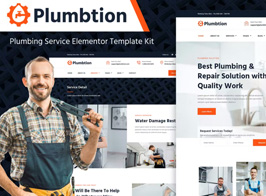 Plumbtion – Plumbing Services Elementor Template Kit