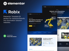 Robix – Industrial Robotic & Automation Solution Elementor Template Kit
