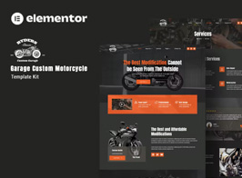 Ryders – Garage Custom Motorcycle Elementor Template Kit