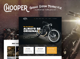 Chooper – Custom Motorcycle Garage <strong>Elementor</strong> Template Kit