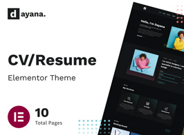Dayana – Resume Elementor Template Kit