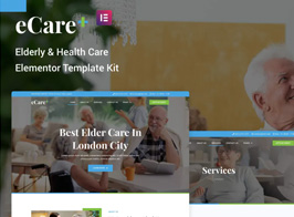 eCare – Elderly & Health Care Elementor Template Kit