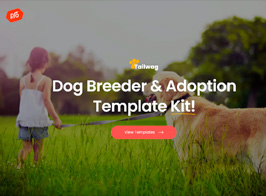 Tailwag – Dog Breeder & Adoption Template Kit
