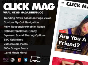 Click Mag – Viral WordPress News Magazine/Blog Theme