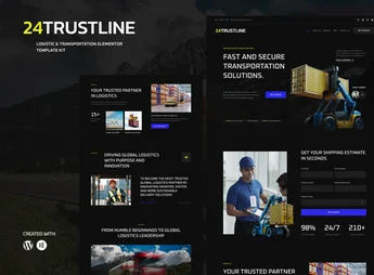 24TrustLine – Logistic & Transportation Elementor Template kit