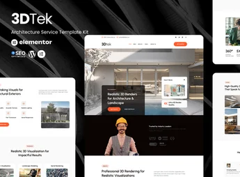 3DTek – 3D Render Service for Architecture & Landscape Elementor Kit