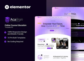 Acabrain – Online Course Education Elementor Template Kit