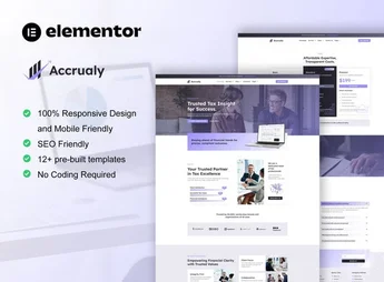 Accrualy – Tax Advisor & Financial Consulting Elementor Pro Template Kit