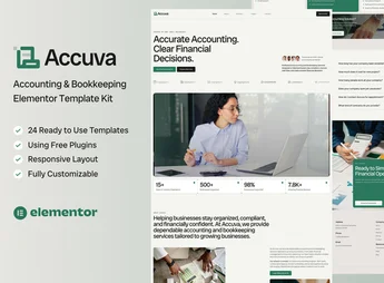 Accuva – Accounting & Bookkeeping Service Elementor Template Kit