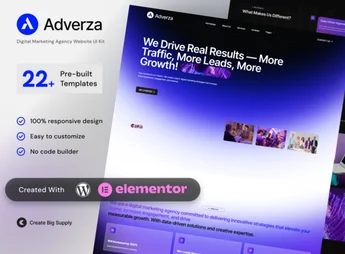 Adverza – Digital Marketing Agency Elementor Template Kit