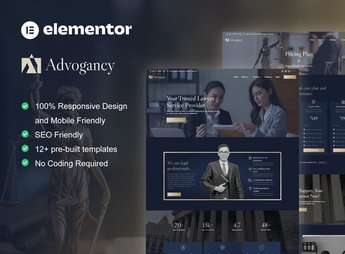 Advogancy – Attorney Law Firm Elementor Pro Template Kit
