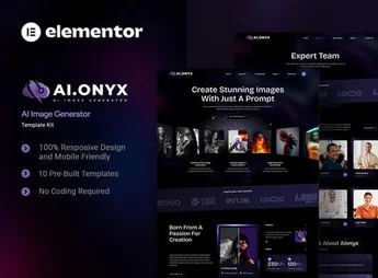 Aionyx – AI Image Generator Elementor Template Kit