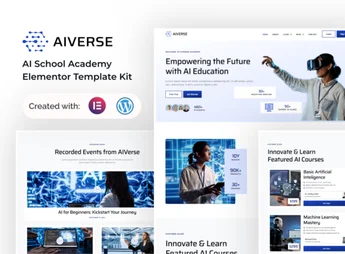 AIVerse – AI School Academy Elementor Template Kit
