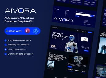Aivora – AI Agency & AI Solutions Technology Elementor Template Kit