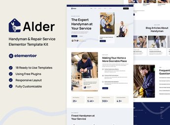 Alder – Handyman & Repair Service Elementor Template Kit