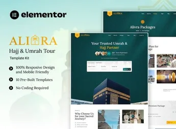 Alivra – Hajj & Umrah Tour Elementor Template Kit