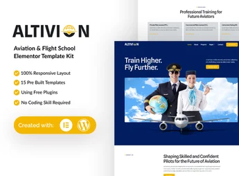 Altivion – Aviation & Flight School Elementor Template Kit