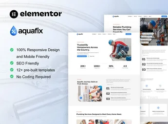 Aquafix – Plumber & Repair Service Elementor Template Kit