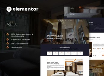 Aquila – Luxury Hotel & Resort Elementor Template