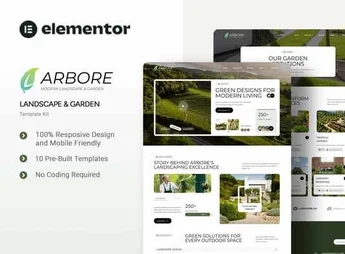Arbore – Landscape & Garden Elementor Template Kit