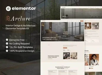 Arclure – Interior Design & Architecture Elementor Template Kit