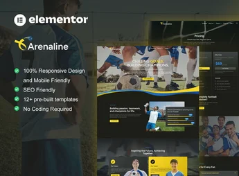 Arenaline – Football Club & Sports Academy Elementor Template Kit