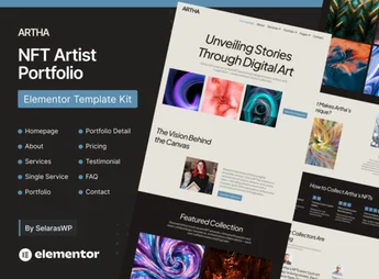 Artha – NFT Artist Portfolio Elementor Pro Template Kit