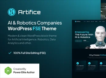 Artifice – AI & Robotics Company Gutenverse FSE WordPress Theme