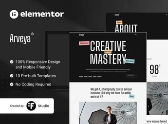 Arveya – Commercial & Advertising Photography Portfolio Elementor Kit