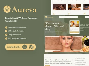 Aureva – Beauty Spa & Wellness Elementor Template Kit